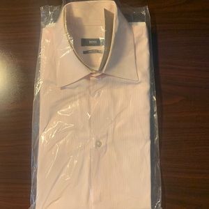 Base color pink... thin white strips.